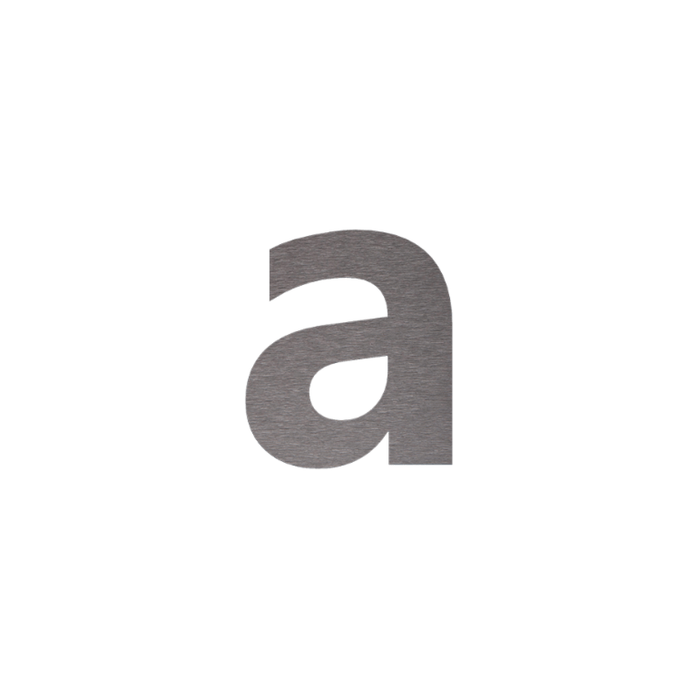 Stainless steel (slice)house number a - 10 cm