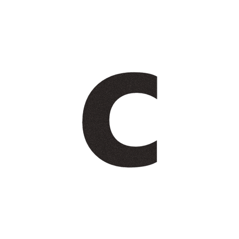 Black Stainless steel house number c - 10 cm