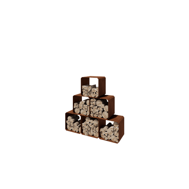 Corten steel log storage Colorado - 6 pieces