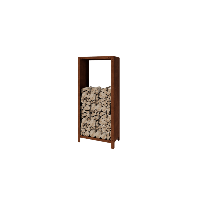 Corten steel log storage - Indiana - 80 x 40 x 180 cm