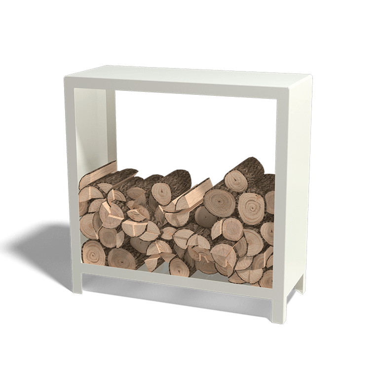 Powder-coated steel log storage Indiana 100 x 100 x 40 cm