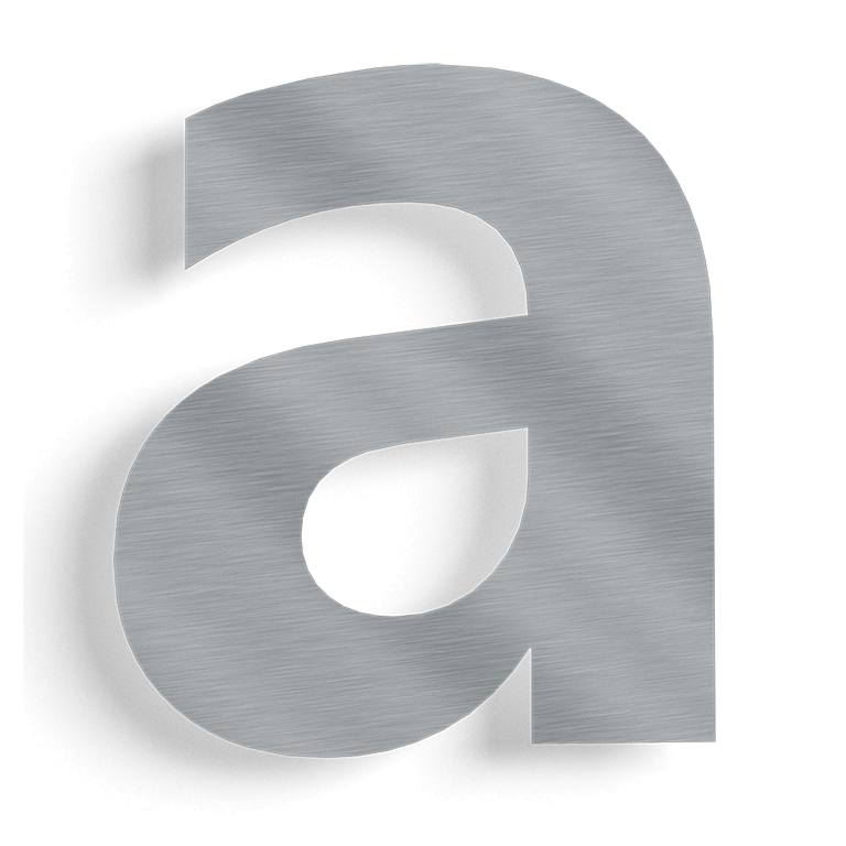 Stainless steel house number a - 10 cm