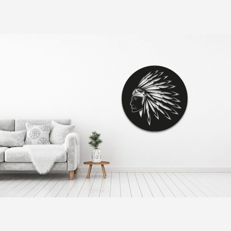Metal wall decor Native American