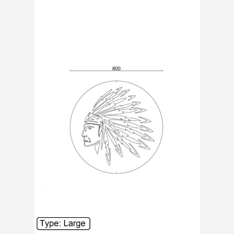 Metal wall decor Native American