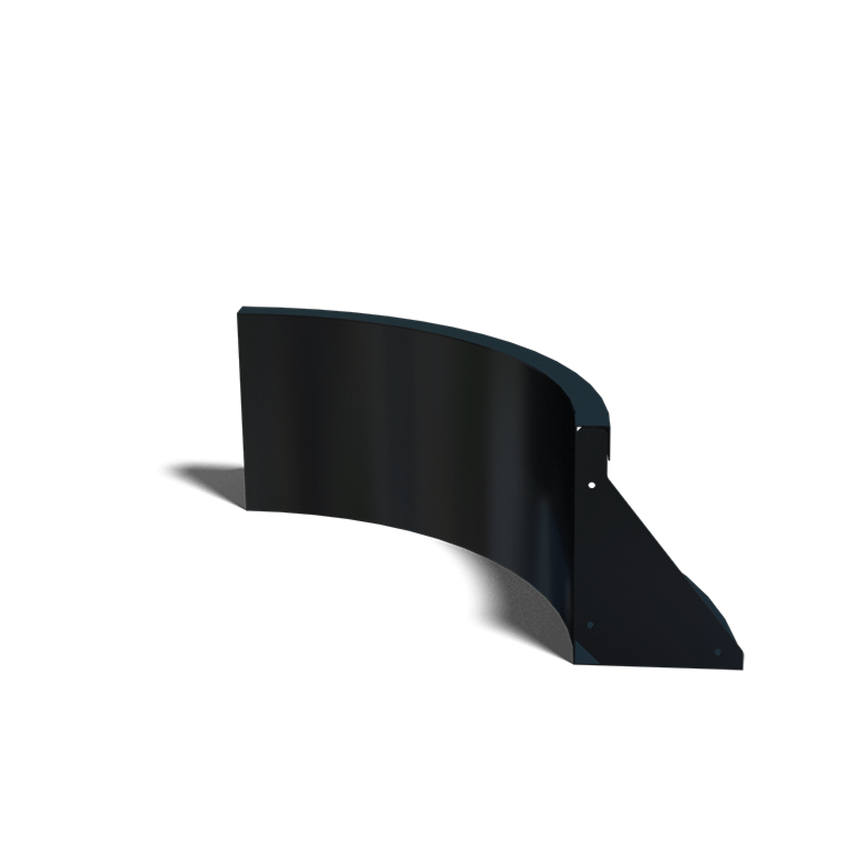 Powder coated steel retaining wall inside curve 50 x 50 cm (height 30 cm)