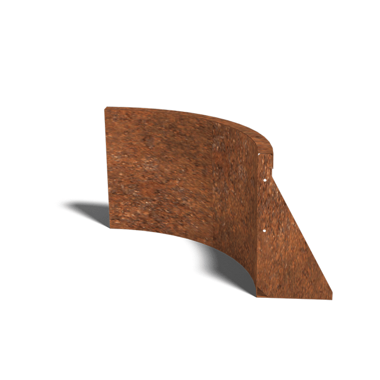 Corten steel retaining wall inside curve 50 x 50 cm (height 40 cm)