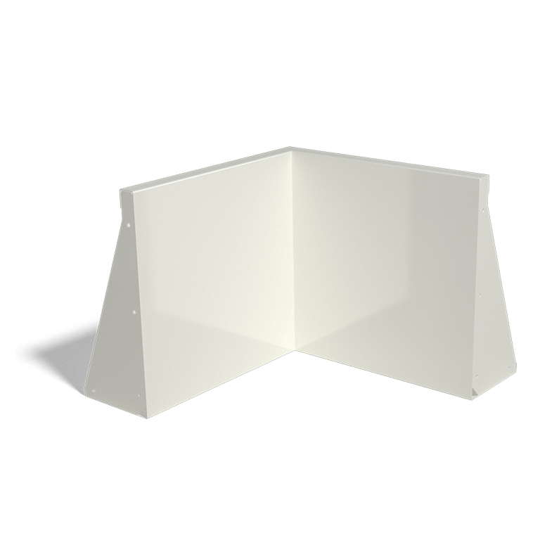Powder coated steel retaining wall inside corner 50 x 50 cm (height 50 cm)