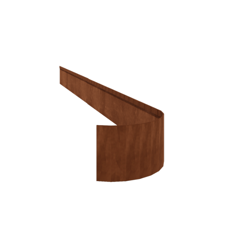 Corten steel border edge FLEX flattened 23 cm (length 240 cm)