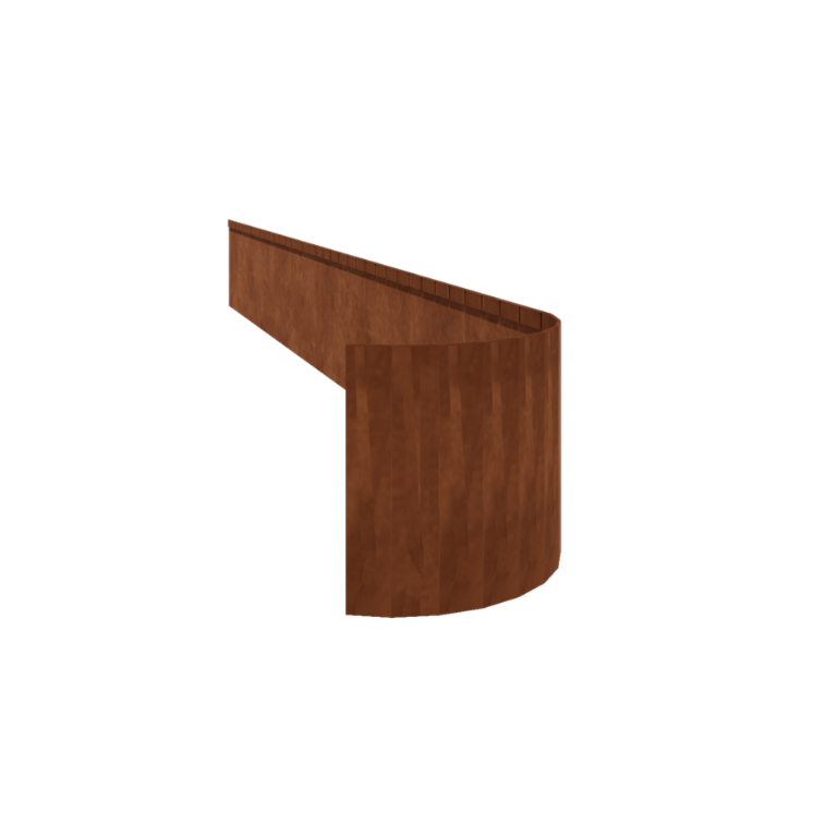 Corten steel border edge FLEX flattened 35 cm (length 240 cm)