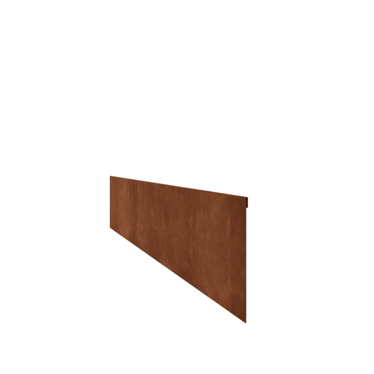 Corten steel border edge flattened 23 cm (length 240 cm)