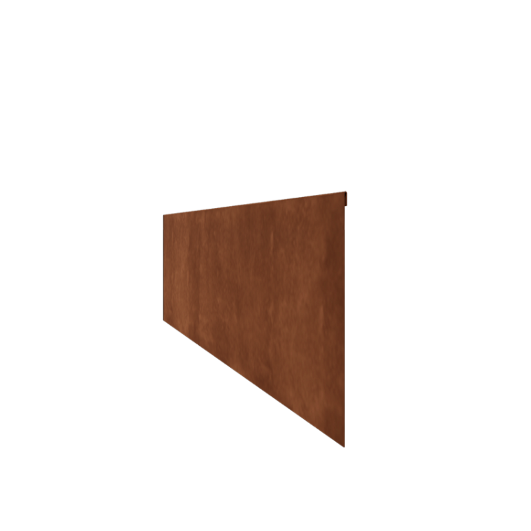 Corten steel border edge flattened 35 cm (length 150 cm)