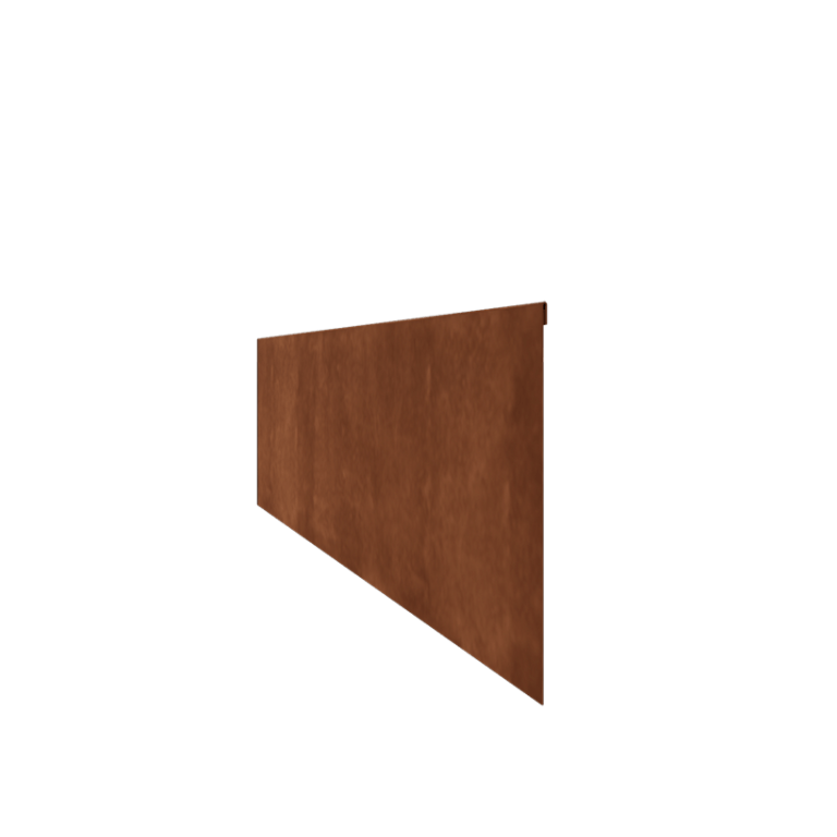 Corten steel border edge flattened 35 cm (length 240 cm)