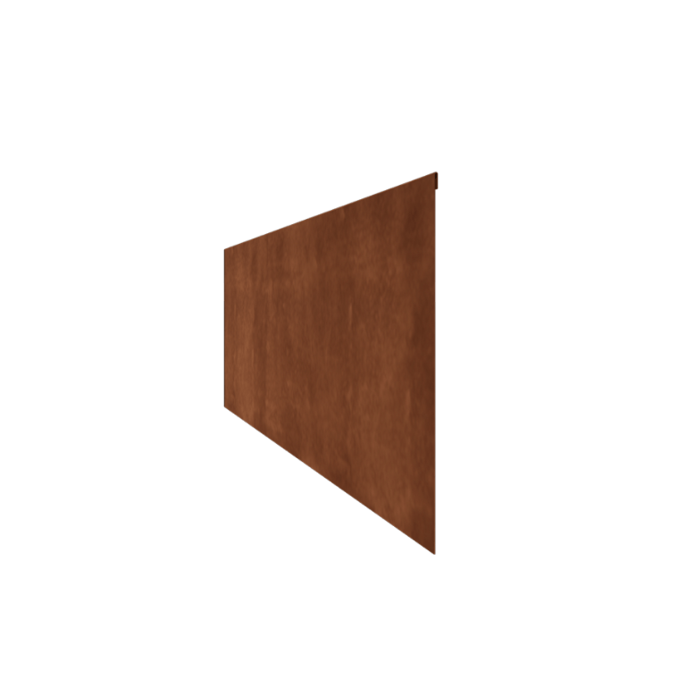 Corten steel border edge flattened 45 cm (length 240 cm)