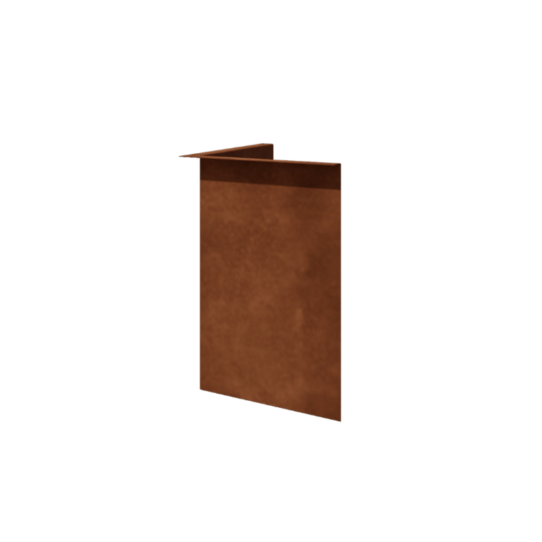 Corten steel border edge angled 45 cm inside corner