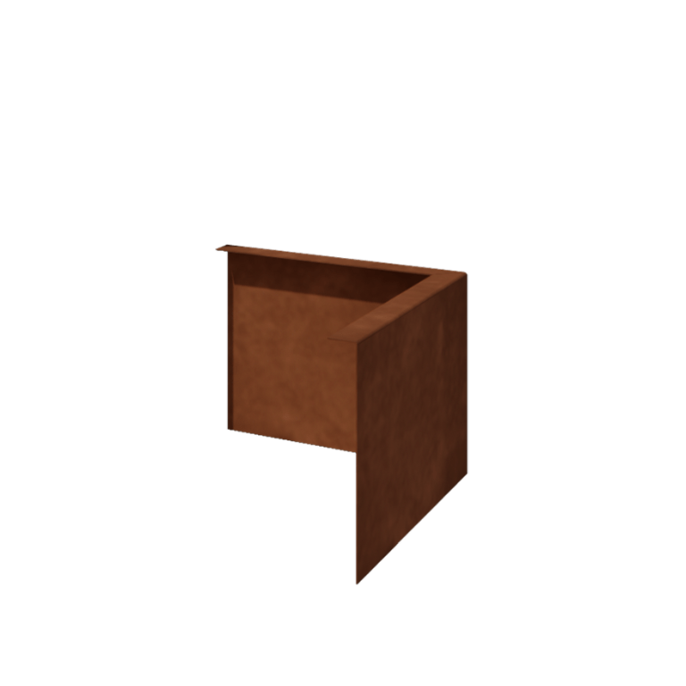 Corten steel border edge angled 22 cm outside corner