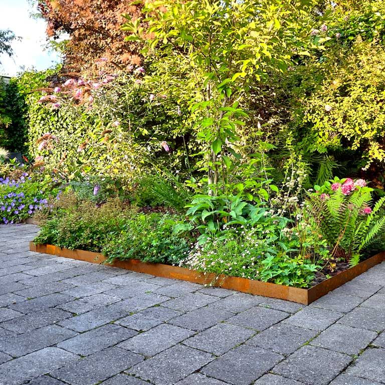 Corten steel border edge straight 15 cm (length 240 cm)