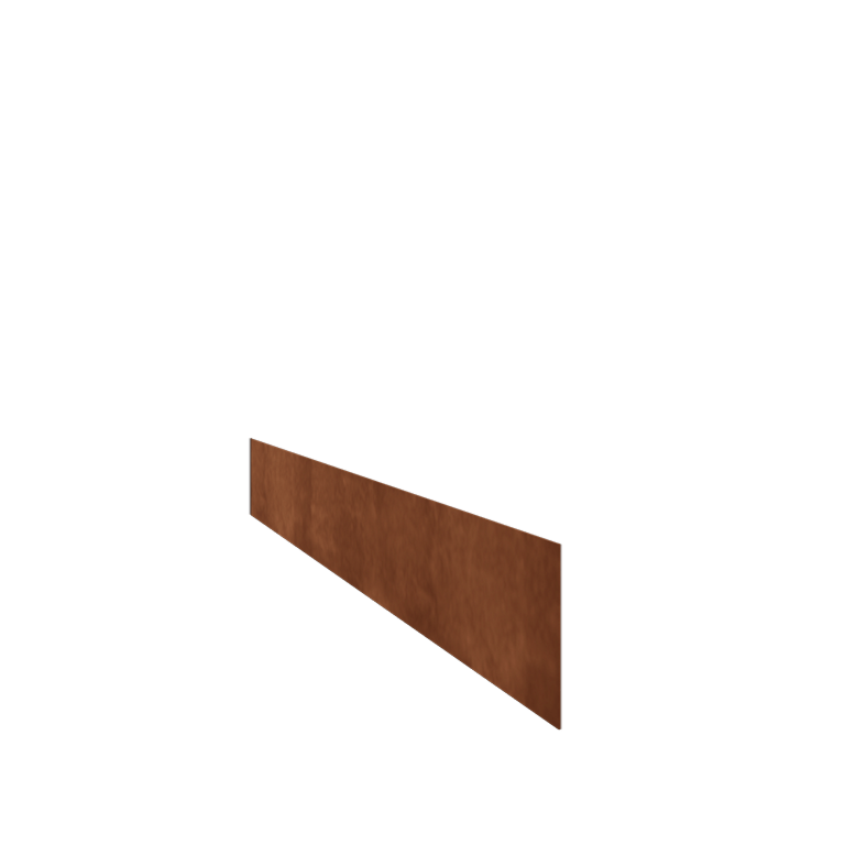 Corten steel lawn border edging - Straight - Height 15 cm - 240 cm