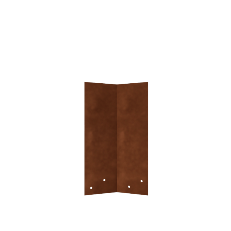 Corten steel joining plate - 45° - Hoogtelawn border edging 34 / 37,5 cm