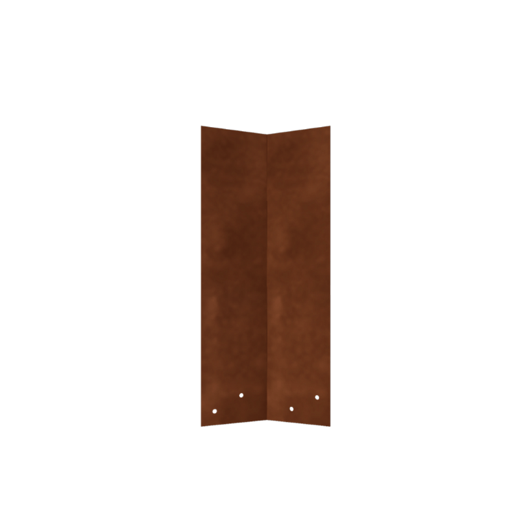 Corten steel coupling plate 45º high XL 34 - 37.5 cm