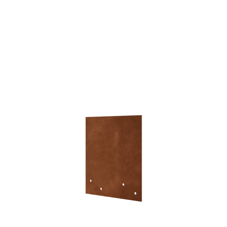 Corten steel coupling plate straight medium 22 - 25 cm