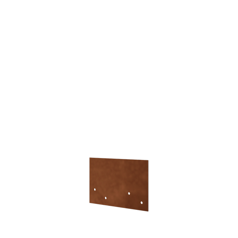 Corten steel joining plate - Straight - Hoogtelawn border edging 12 / 15 cm