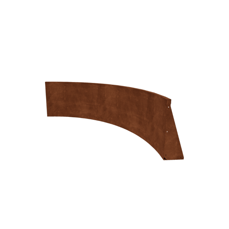 Corten steel retaining wall - Inner curve - 150 x 150 x 60 cm