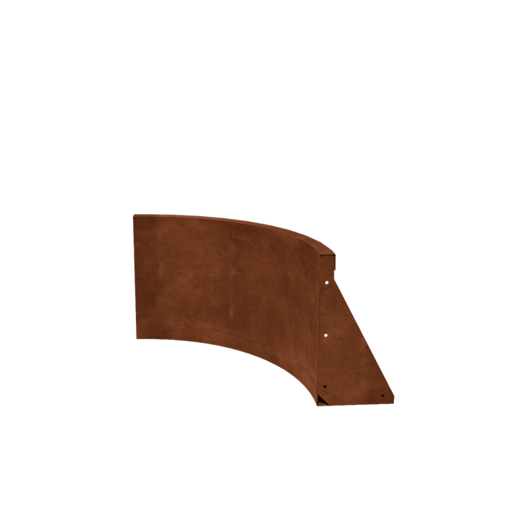 Corten steel retaining wall - Inner curve - 50 x 50 x 40 cm