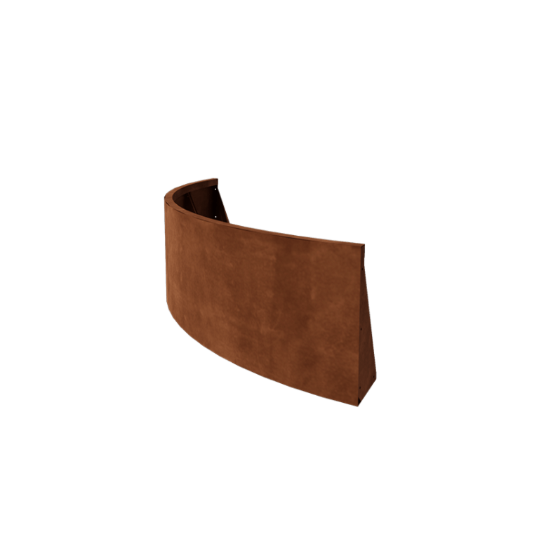 Corten steel retaining wall - Outer curve - 150 x 150 x 50 cm