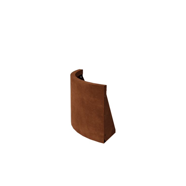 Corten steel retaining wall - Outer curve - 50 x 50 x 40 cm