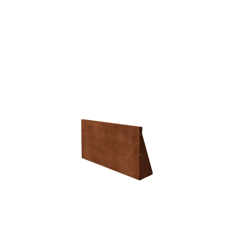 Corten steel retaining wall - Straight - 100 x 50 cm