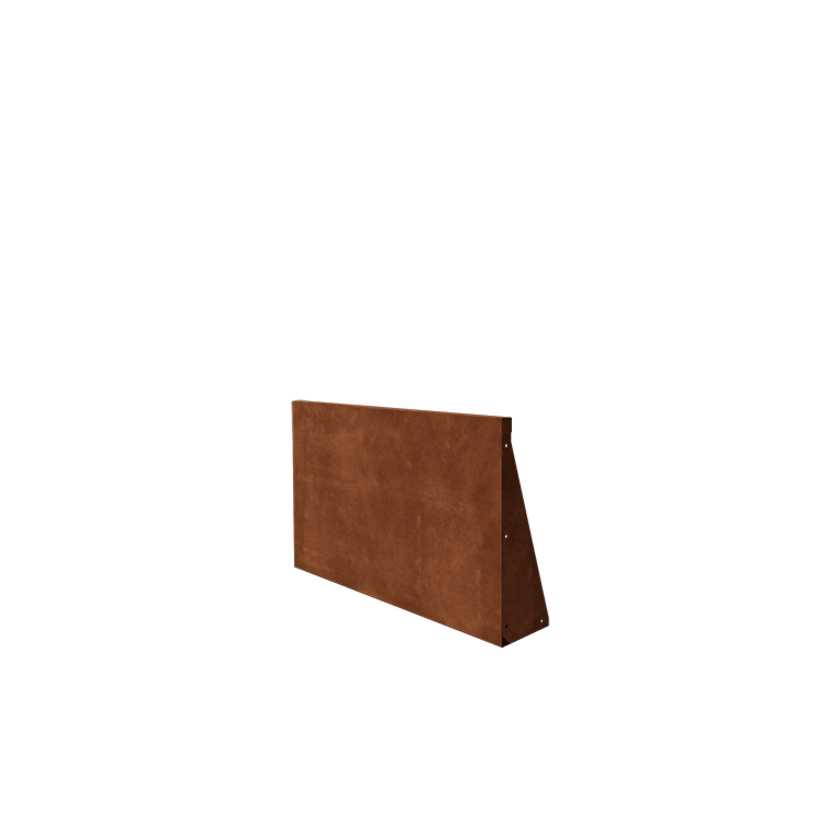 Corten steel retaining wall - Straight - 100 x 60 cm