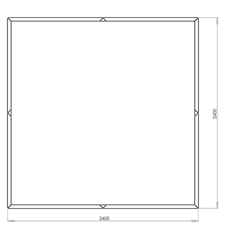 Corten steel planter Miami xxl 240 x 240 cm