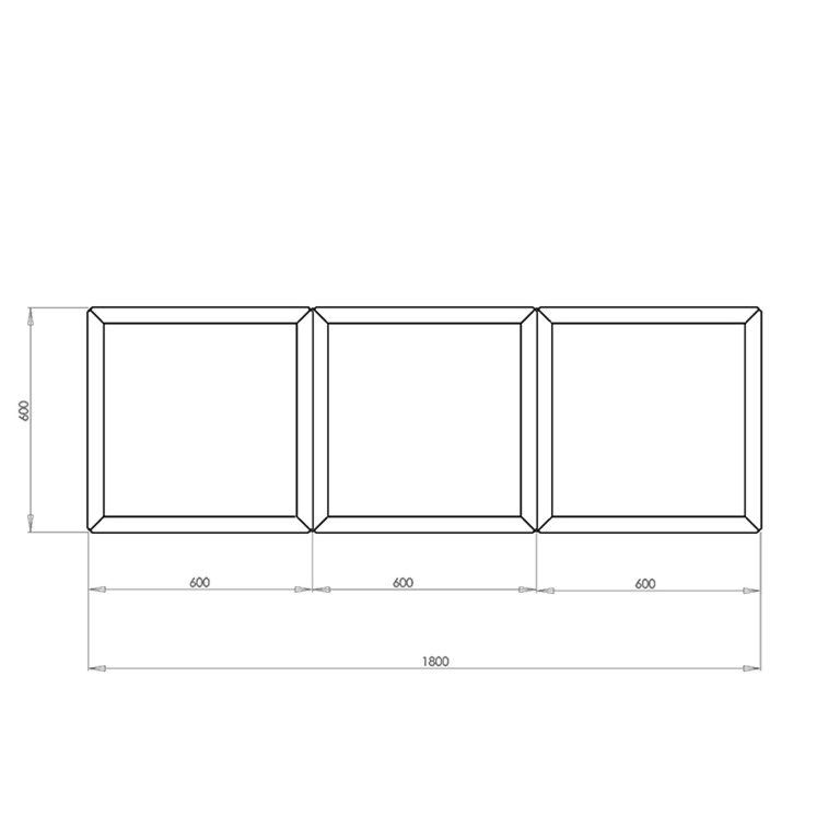 Powder coated steel planter Miami special III 60