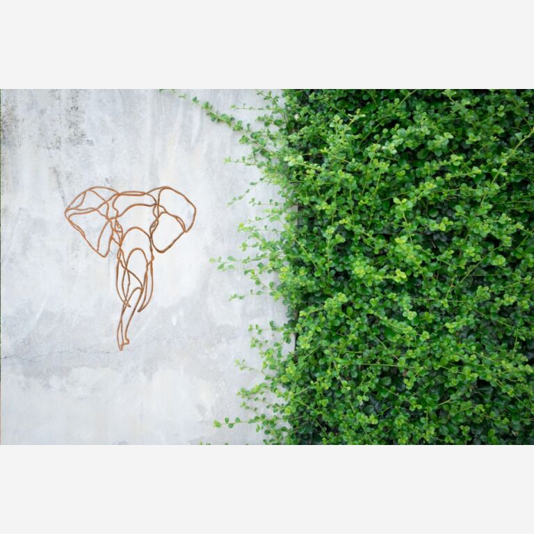 Corten steel wall decor Elephant 1.0