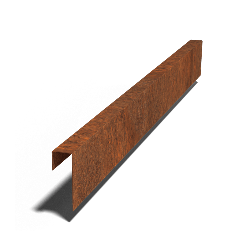 Corten steel U profiles 15 x 5 x 5 cm (length 150 cm)