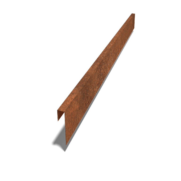Corten steel U profiles 15 x 5 x 5 cm (length 240 cm)