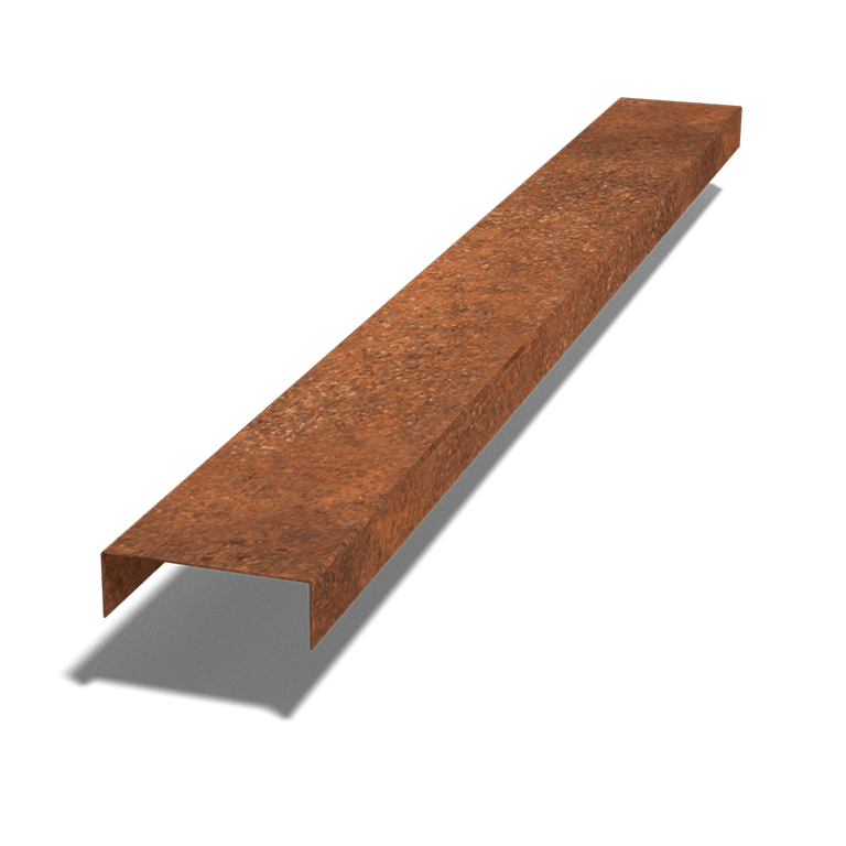 Corten steel U profiles 5 x 15 x 5 cm (length 150 cm)