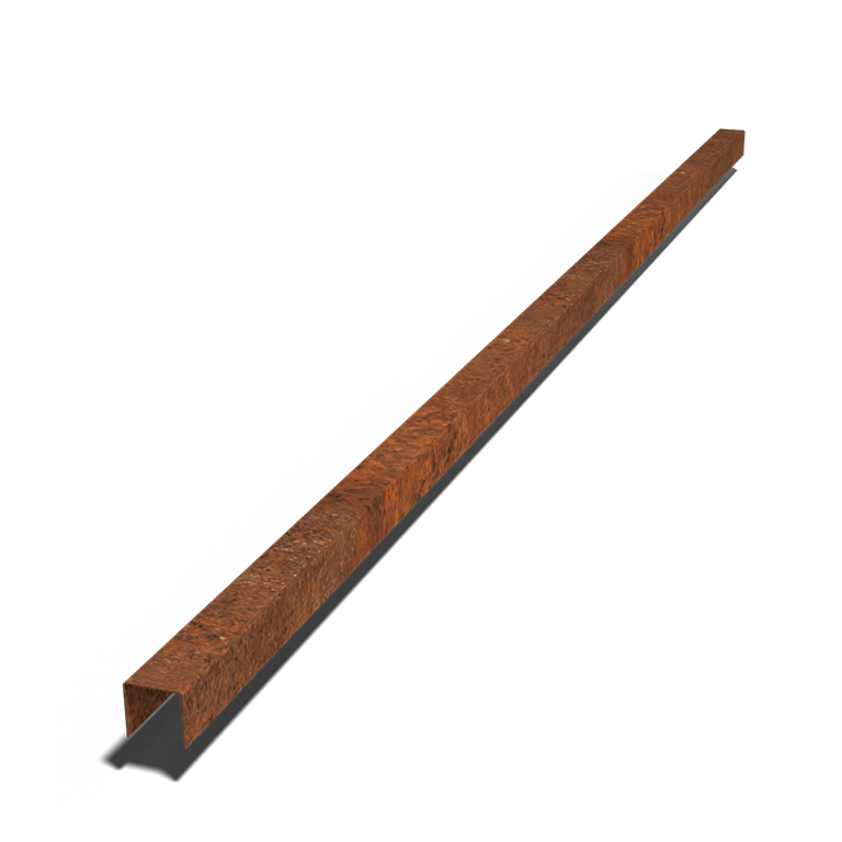 Corten steel U profiles 5 x 6 x 5 cm (length 240 cm)