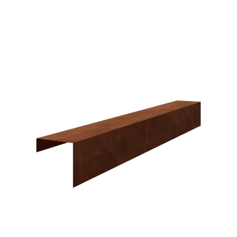 Corten steel edging U-profile - 15 x 15 x 5 cm - 240 cm