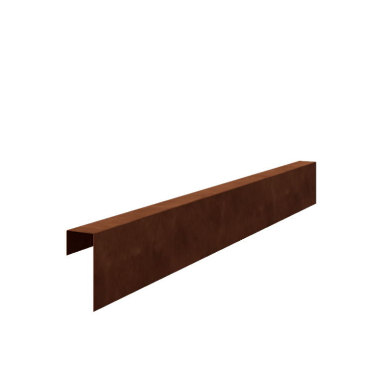 Corten steel edging U-profile - 15 x 6 x 5 cm - 240 cm