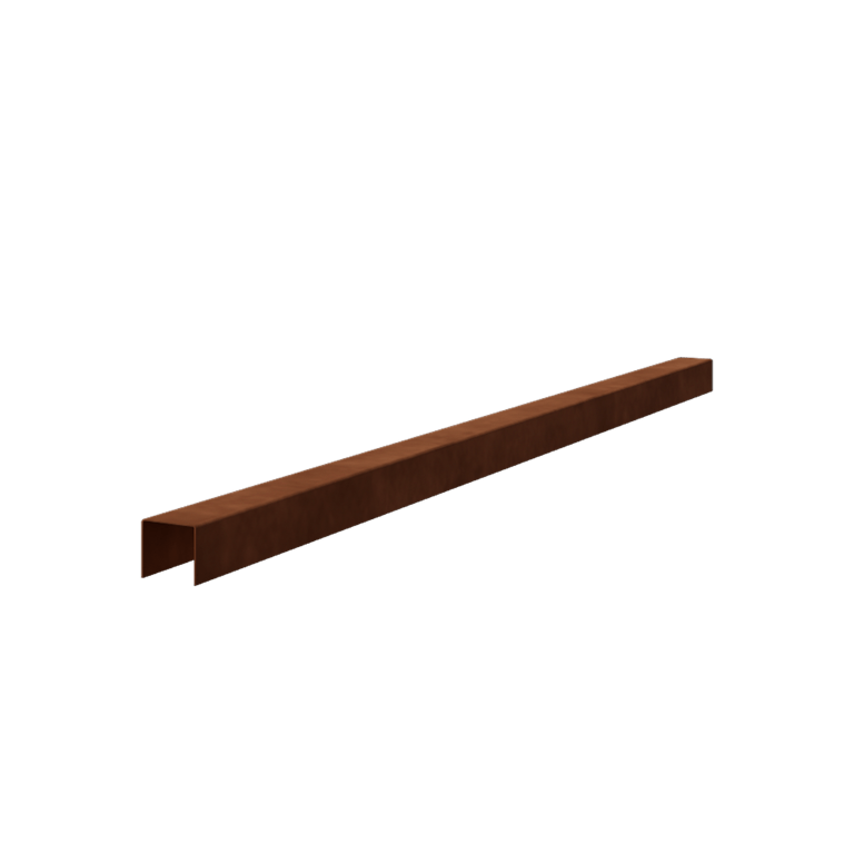 Corten steel U profiles 5 x 5 x 5 cm (length 240 cm)