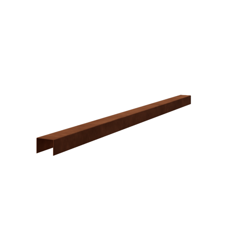 Corten steel U profiles 5 x 6 x 5 cm (length 240 cm)