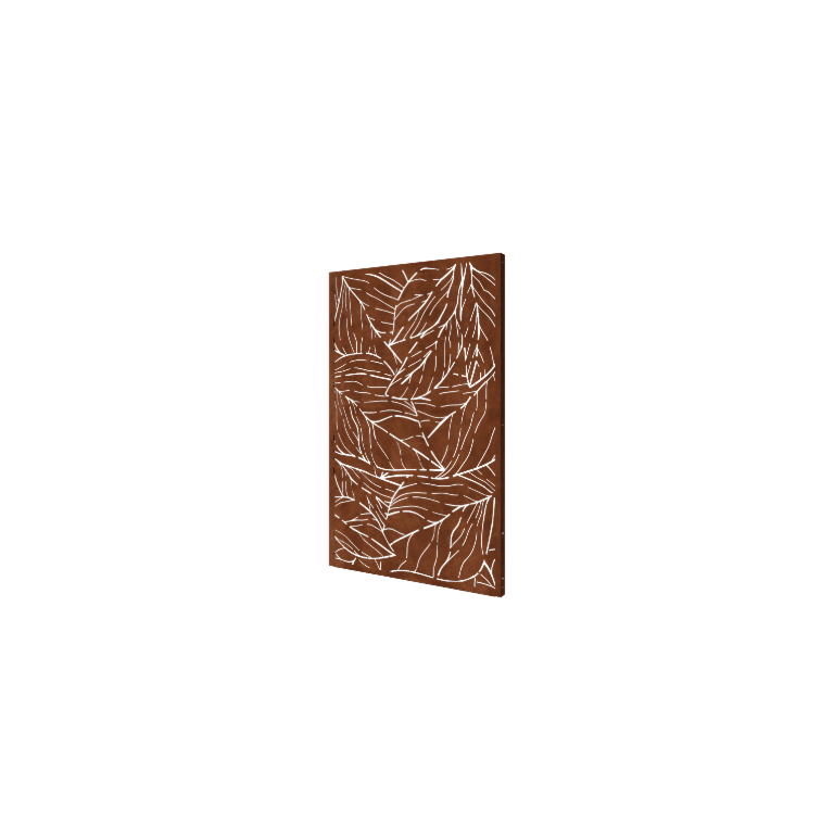 Corten steel panel leaves 120 x 6 x 190 cm