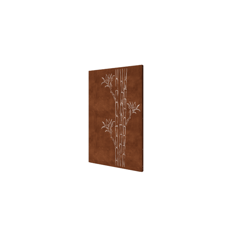 Corten steel garden panel - Bamboo - 120 x 6 x 190 cm