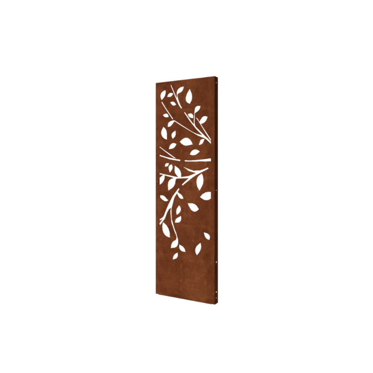 Corten steel panel tree part 2 60 x 6 x 190 cm