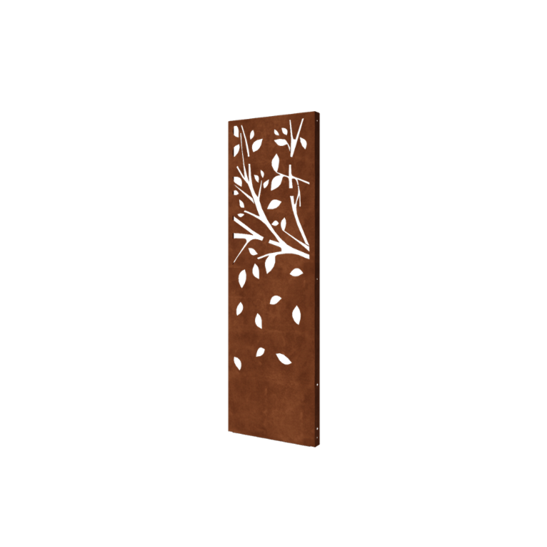 Corten steel panel tree part 3 60 x 6 x 190 cm