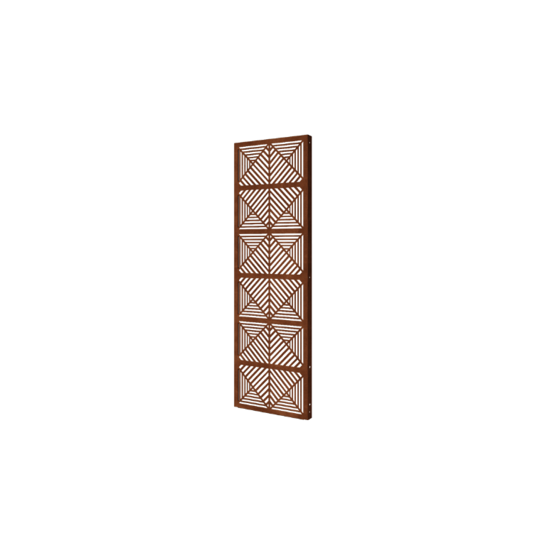 Corten steel panel lines composition 1 60 x 6 x 190 cm