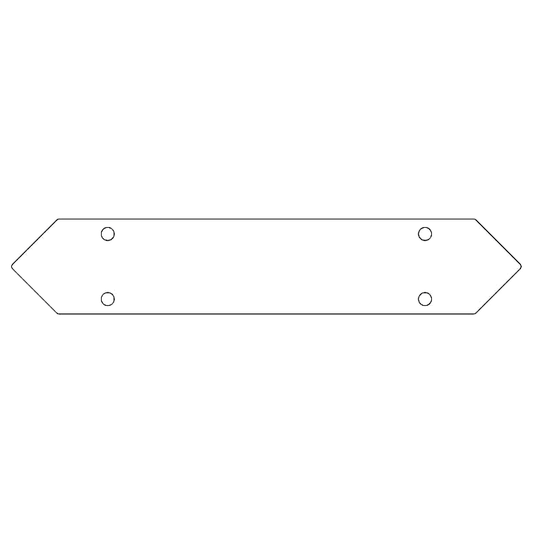 Galvanised steel baseplate connector 40 cm