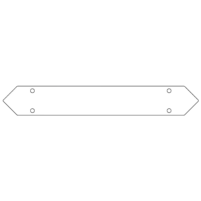 Galvanised steel baseplate connector 50 cm