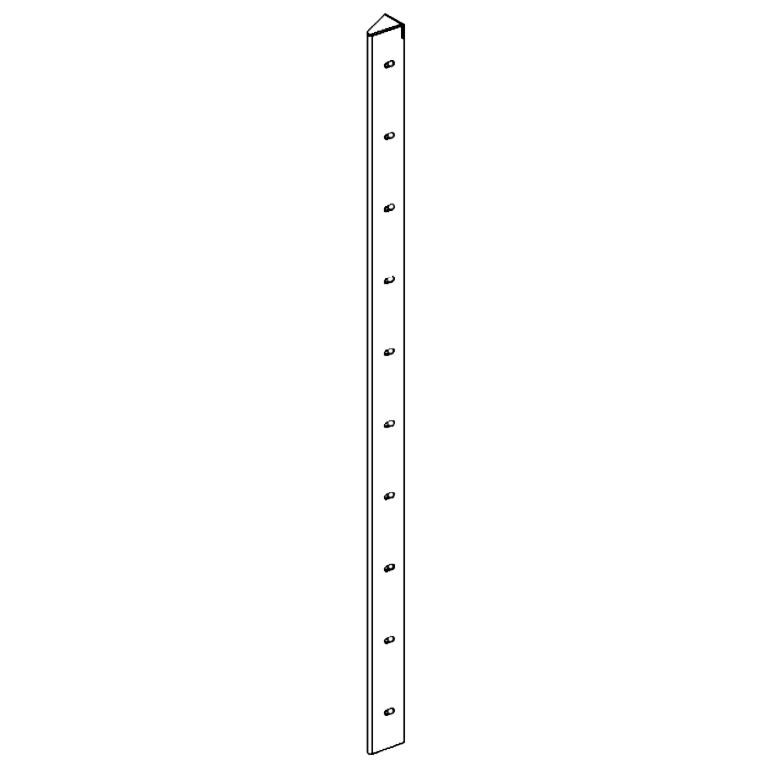 Powder-coated steel corner piece 30° 100 cm
